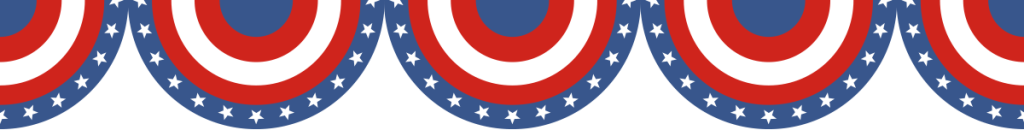 Patriotic American Flag Footer