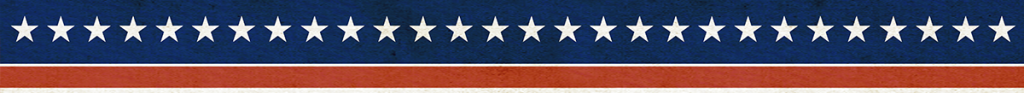 Patriotic American Flag Footer
