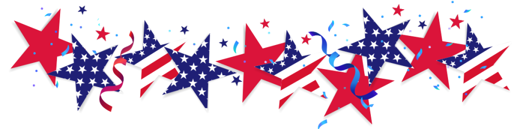 Patriotic American Flag Footer