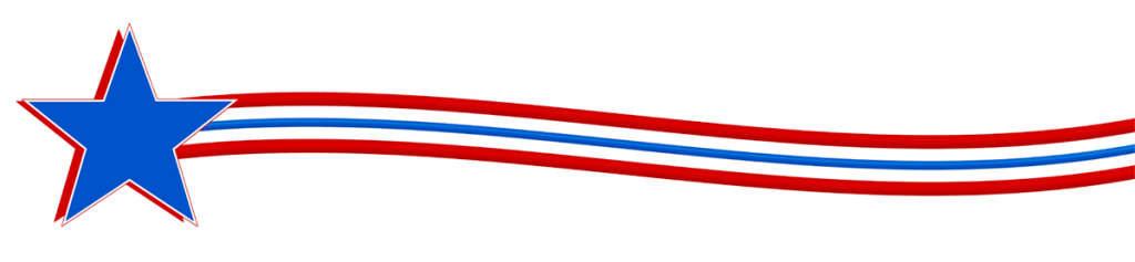 Patriotic American Flag Footer