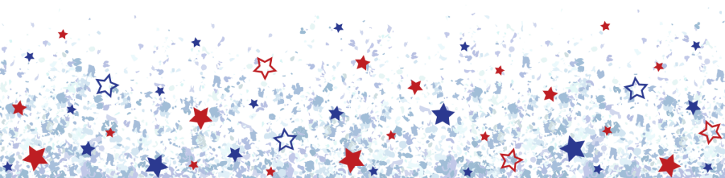 Patriotic American Flag Footer