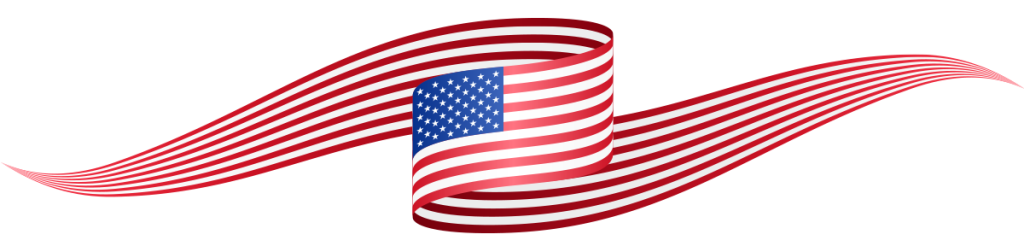 Patriotic American Flag Footer