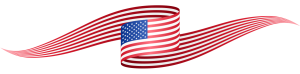 Patriotic American Flag Footer
