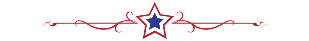 Patriotic American Flag Footer