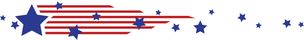 Patriotic American Flag Footer