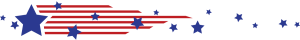 Patriotic American Flag Footer