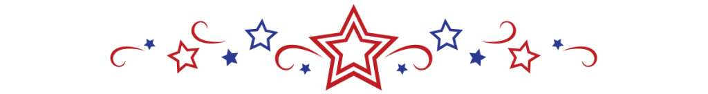 Patriotic American Flag Footer