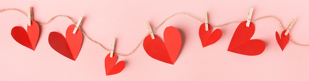 Valentines Day Heart Footer