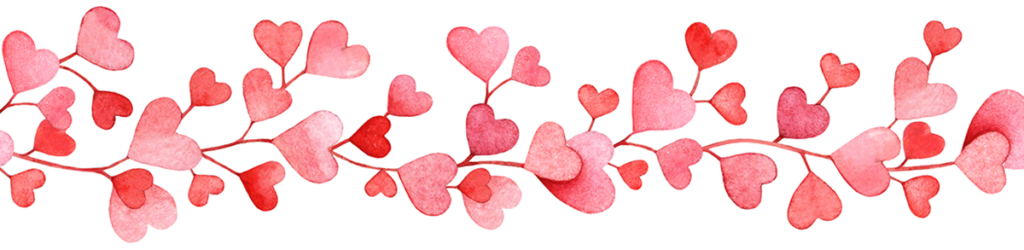 Valentines Day Heart Footer