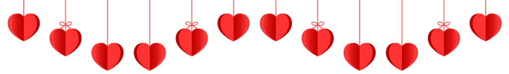 Valentines Day Heart Footer