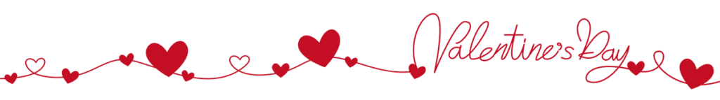 Valentines Day Heart Footer